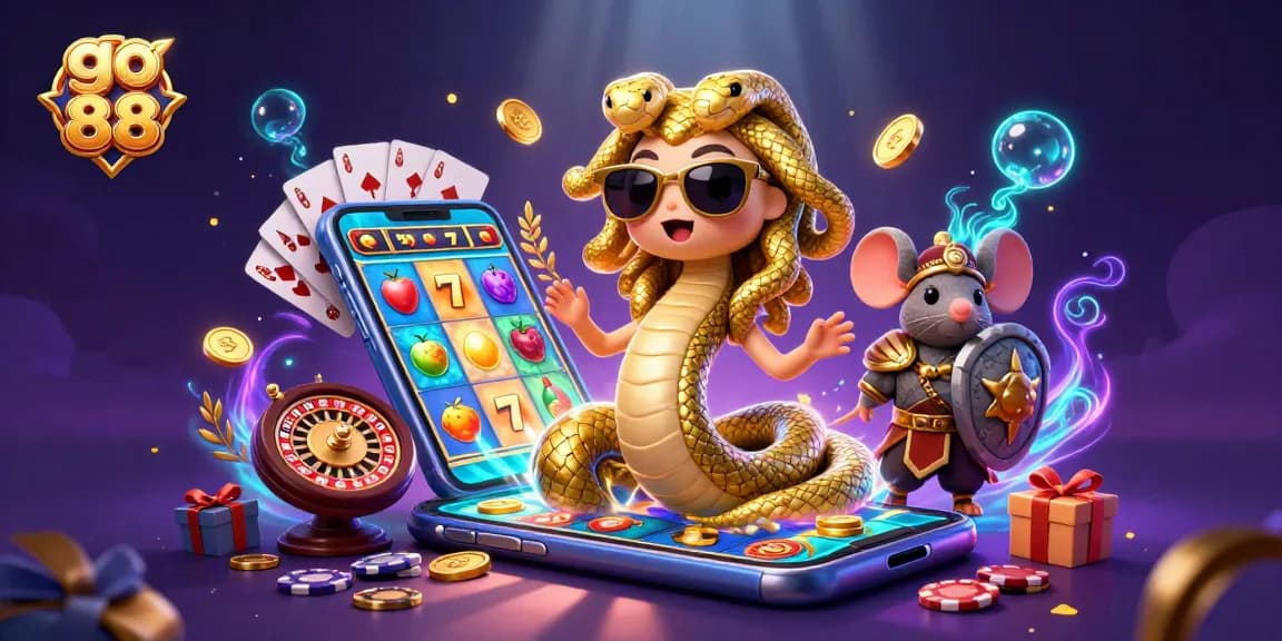 Join the fun with go 88 as Medusa and friends enjoy vibrant slots and thrilling games!