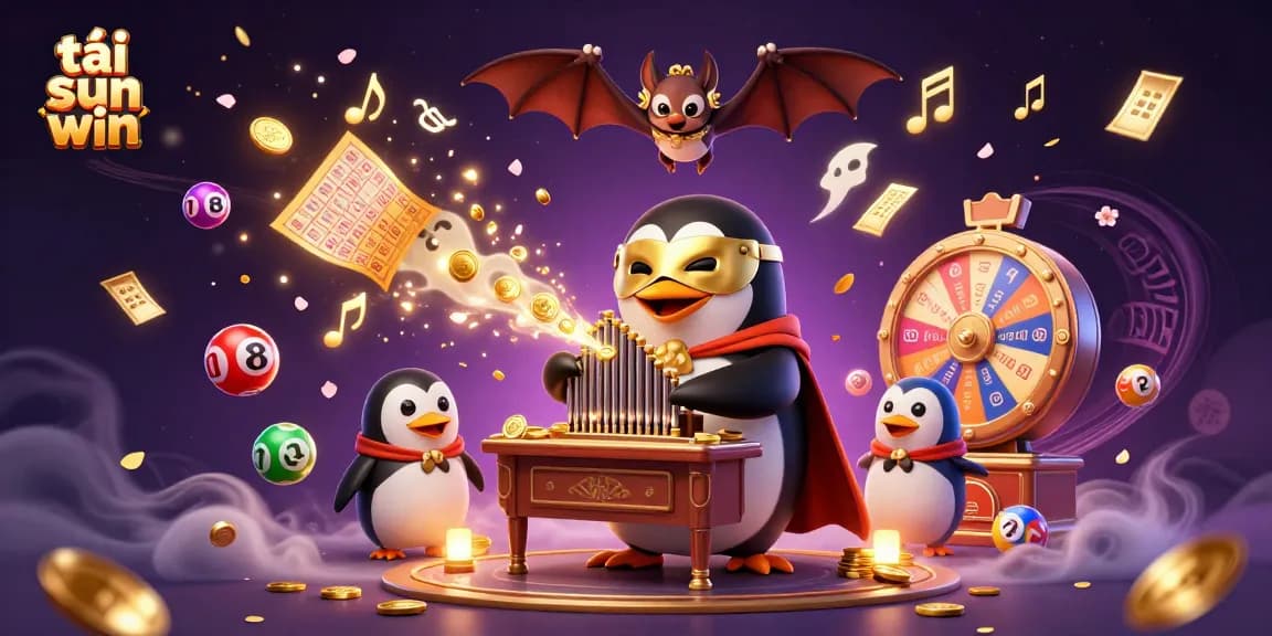 Win big with tải sun win as a phantom penguin plays while golden coins rain down!