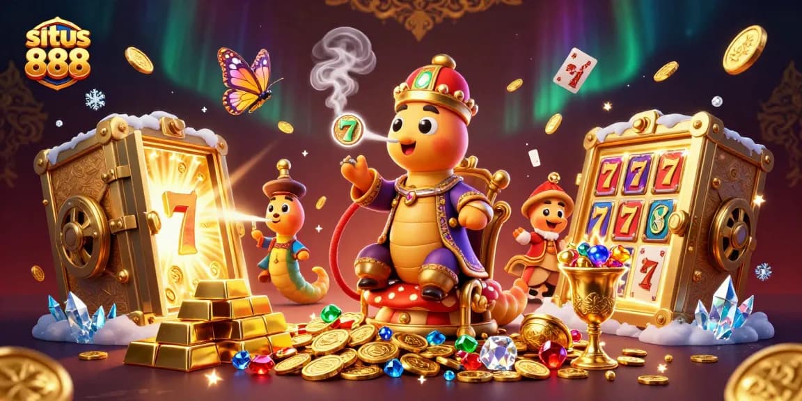 Spin the reels for big wins at situs 888 with vibrant animated casino illustrations.