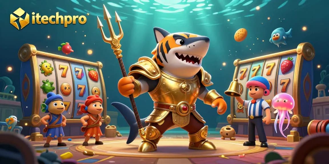 Engage with itechpro's vibrant casino world featuring shark gladiator, slots, and thrilling gameplay.