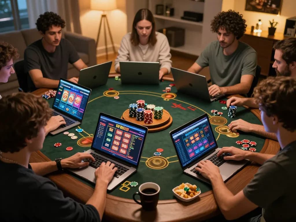 Engaging online casino gameplay at TR88 with players betting strategically, showcasing fun and excitement.