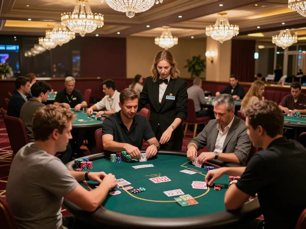 Players engage in poker action at cm88 online casino, showcasing dynamic gameplay and vibrant atmosphere.
