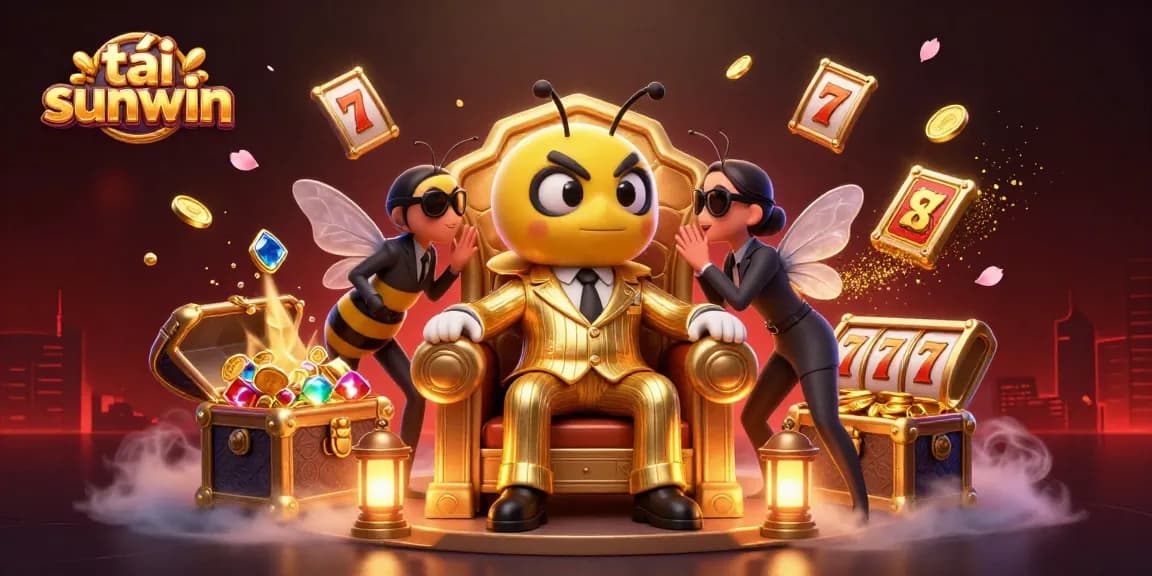 Experience the thrill of tải sunwin with a dynamic casino scene featuring a bumblebee mob boss and treasure.