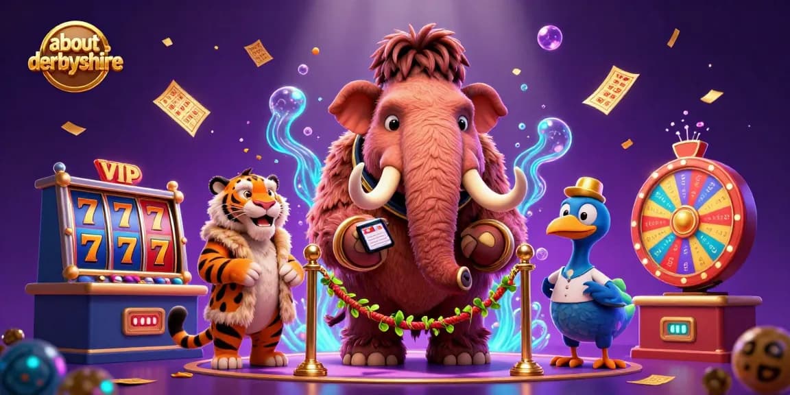 Engage with bonus buy slots excitement at aboutderbyshire featuring vibrant casino characters.