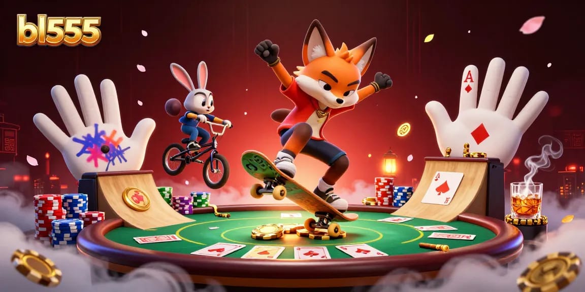 Experience thrilling gameplay at bl555 with a vibrant scene showcasing casino and gambling action.