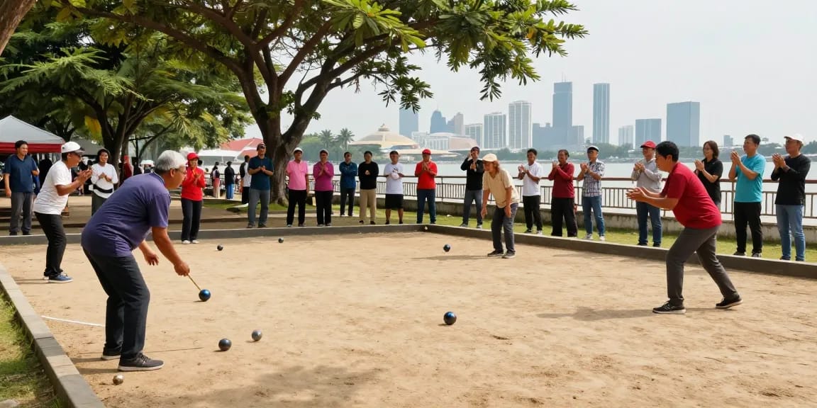 FOPI Kota Makassar community enjoying petanque game outdoors, highlighting fopikotamakassar.org cultural significance in 2026.