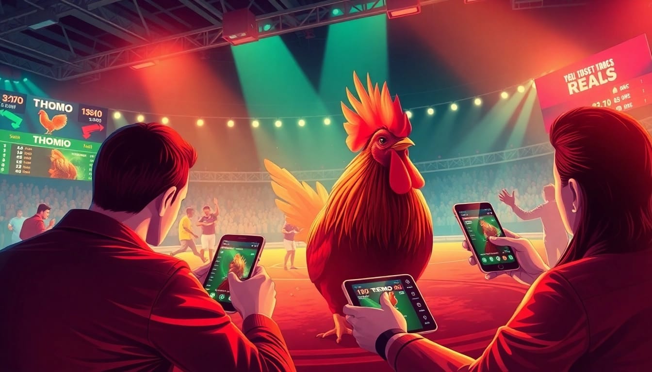 Live online betting experience at sv368win.live featuring Thomo cockfighting excitement.