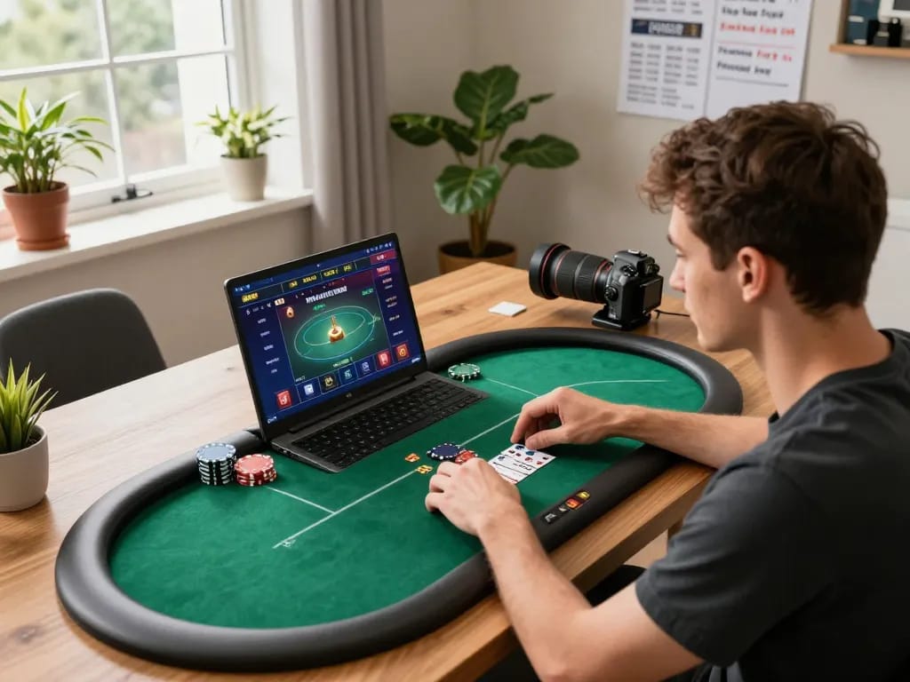 Enjoying online poker strategies with jmb88 in a cozy home setting