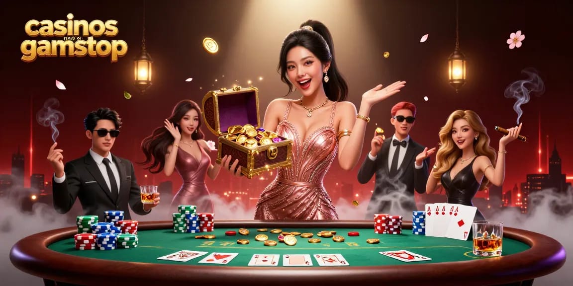 Experience thrilling gameplay at casinos not on gamstop with treasure chests and vibrant poker elements.