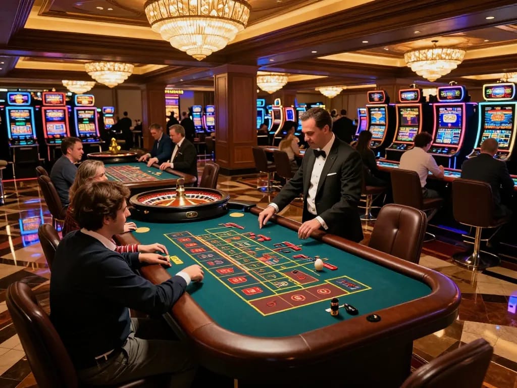 Players engaging in high-stakes bets at DH88's roulette table, creating a thrilling casino atmosphere.