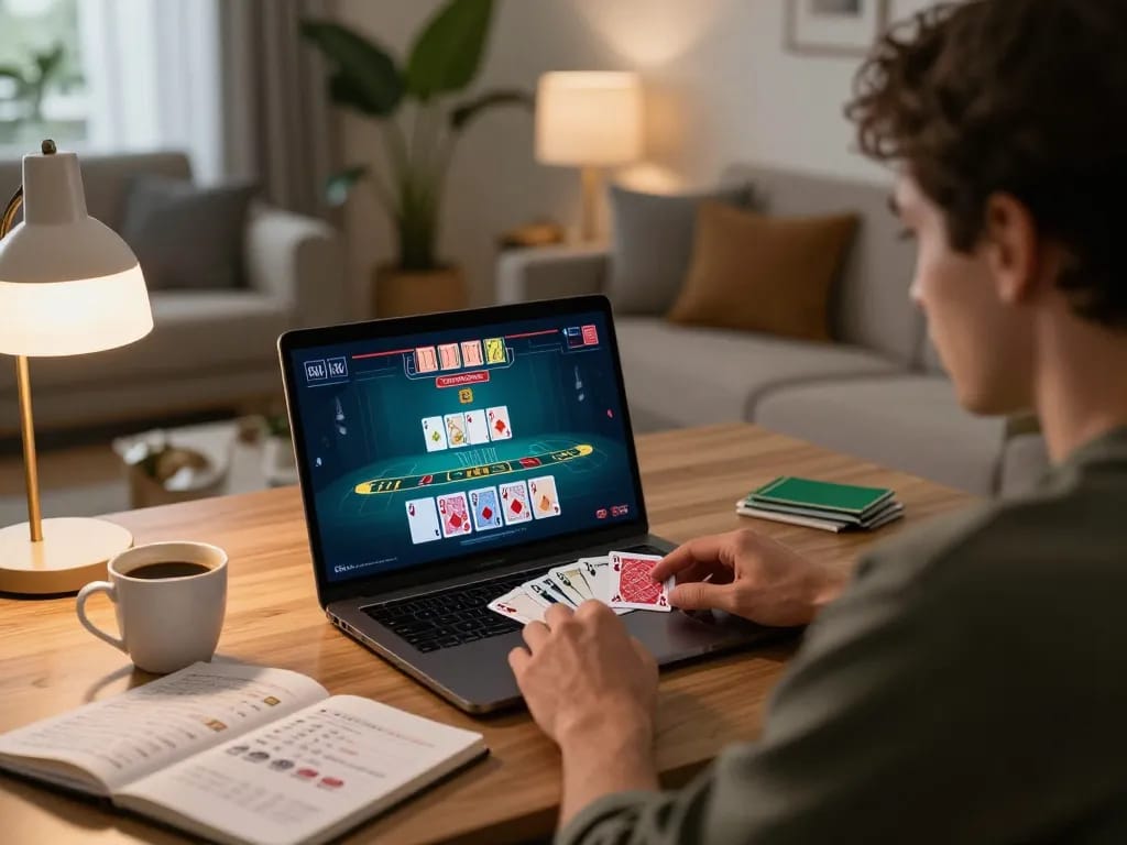 Engaging in blackjack on https://sshbet.io/, enjoying an immersive online gaming experience.