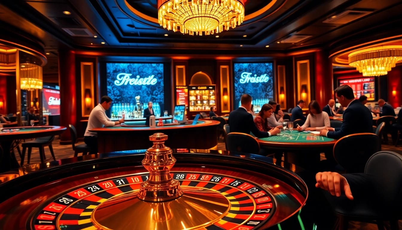 Experience vibrant gameplay at nhà cái uy tín s8 with thrilling casino tables, poker chips, and roulette excitement.