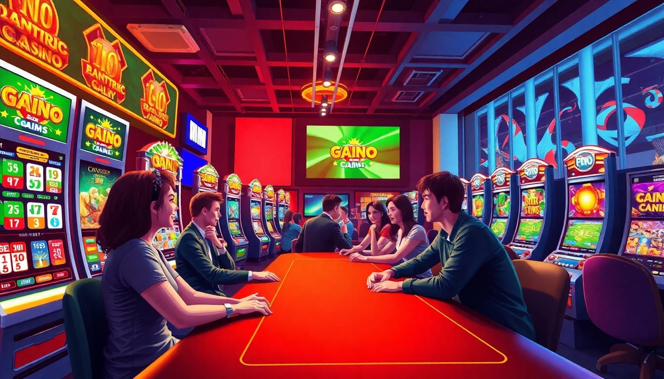 Exciting gaming scene at stimmgewitter.org, showcasing vibrant casino games and thrilled players.