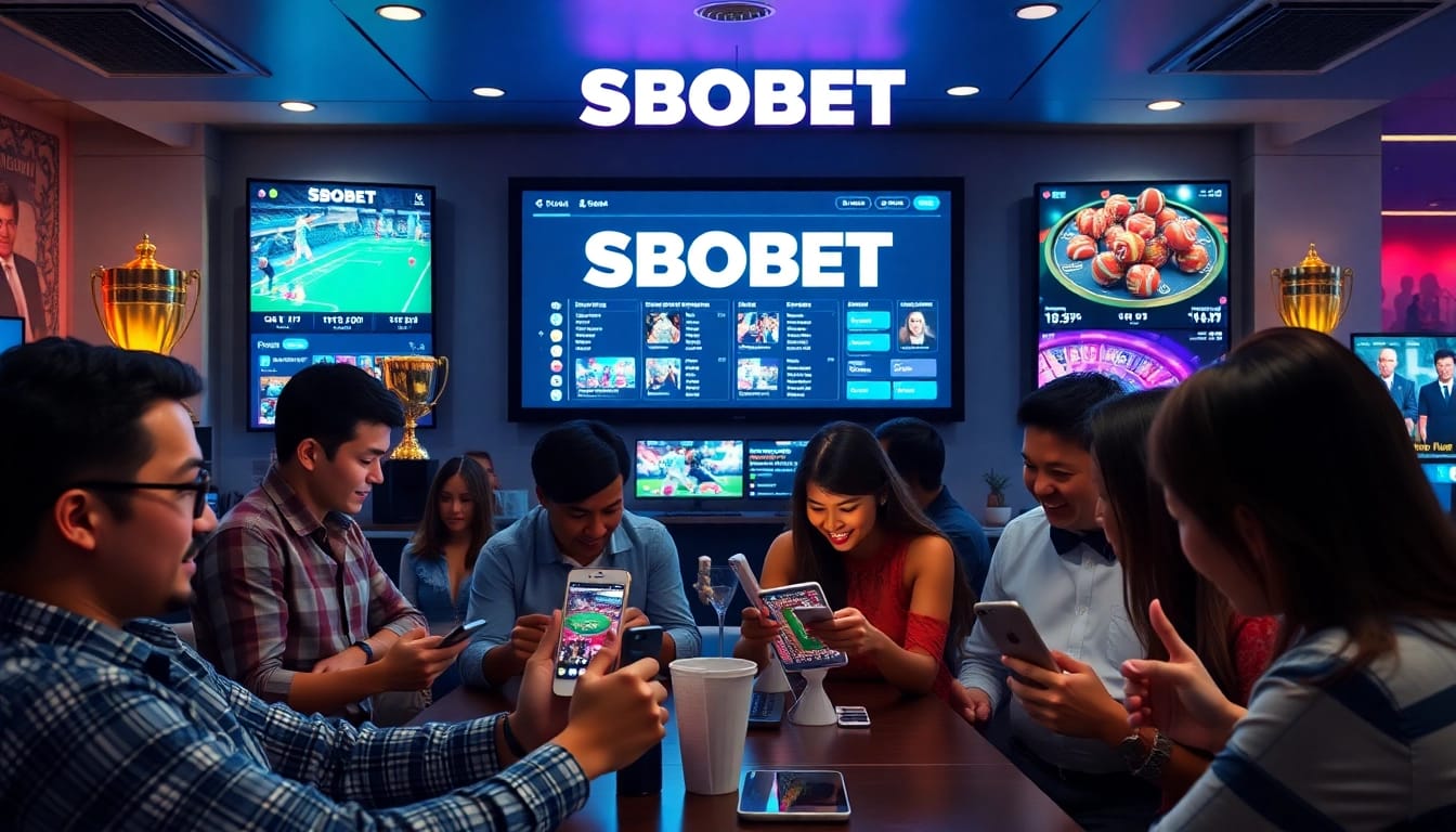 Engaging online betting scene at sbobet.dance showcasing excited players and dynamic visuals.