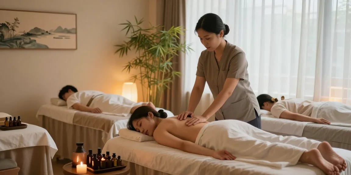 Experience the soothing 인계동출장마사지 in a tranquil therapy room for ultimate relaxation.