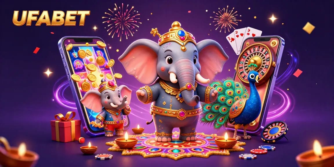Play exciting slot games at UFABET with colorful characters and vibrant casino elements!
