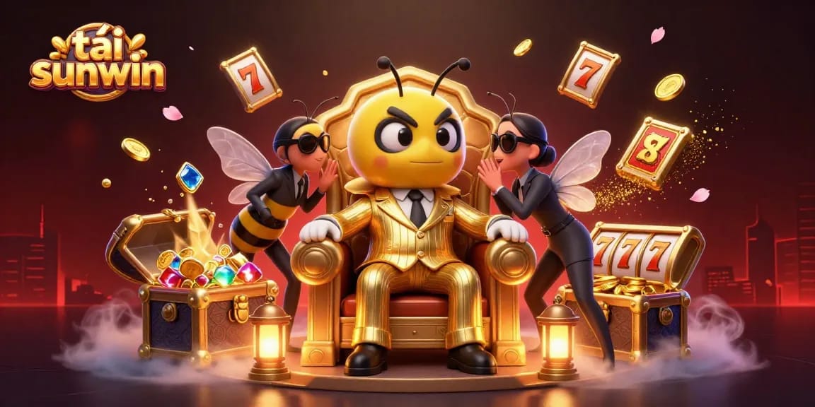 Experience the thrill of tải sunwin with a dynamic casino scene featuring a bumblebee mob boss and treasure.