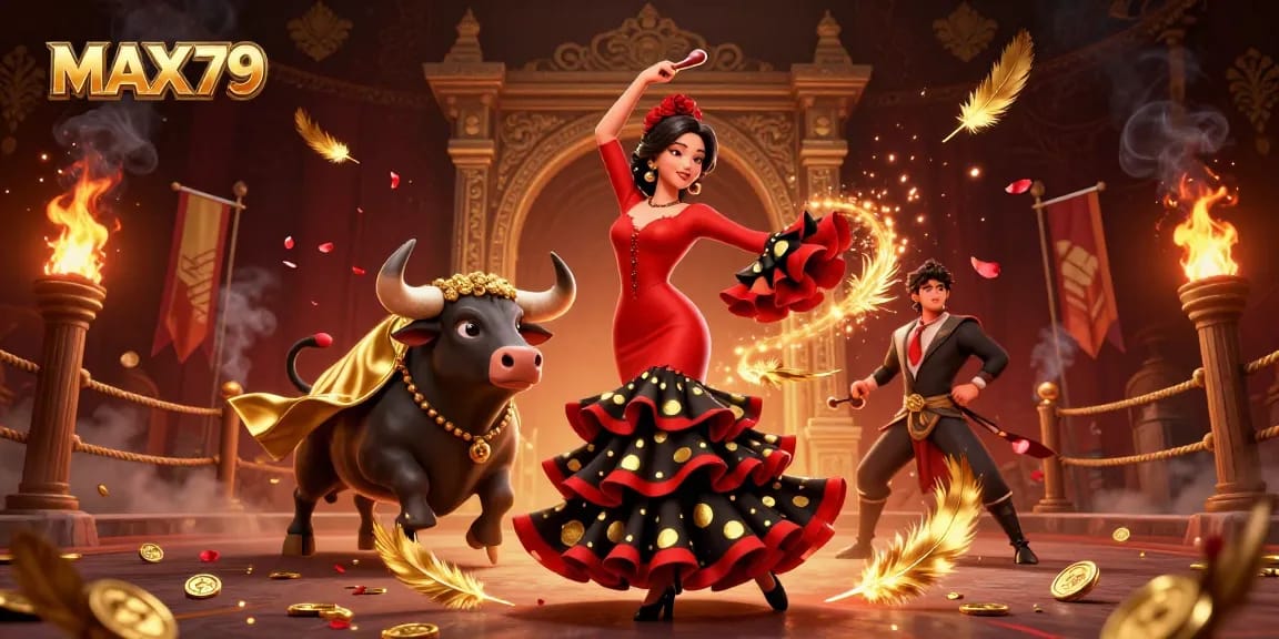 Experience thrilling action at MAX79 with vibrant characters and dynamic casino elements in an exciting setting.