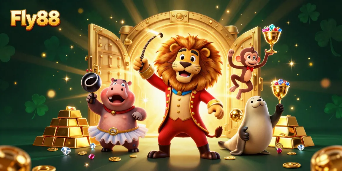 Join the excitement at Fly88 with vibrant casino characters, sparkling treasures, and thrilling gaming action!