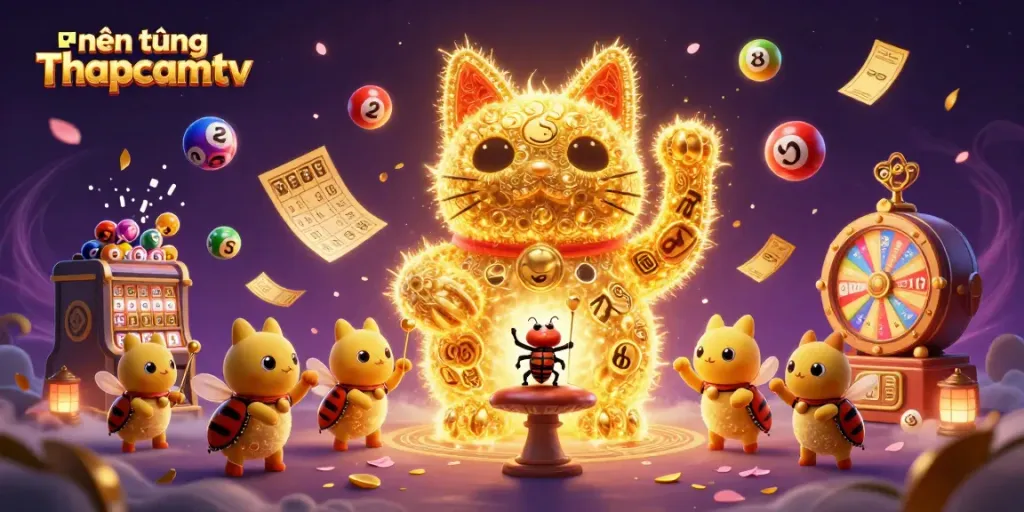 Experience the vibrant world of nền tảng Thapcamtv with colorful, dynamic gambling activities.