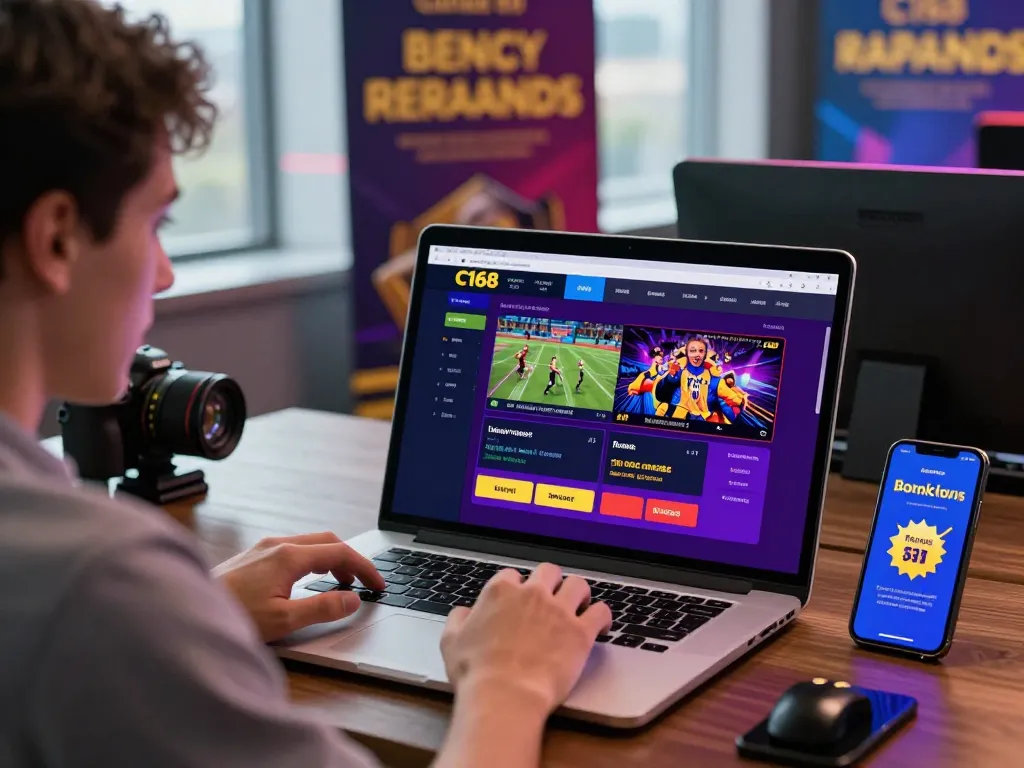 C168 online gambling platform showcasing user engagement with sports betting and casino games.
