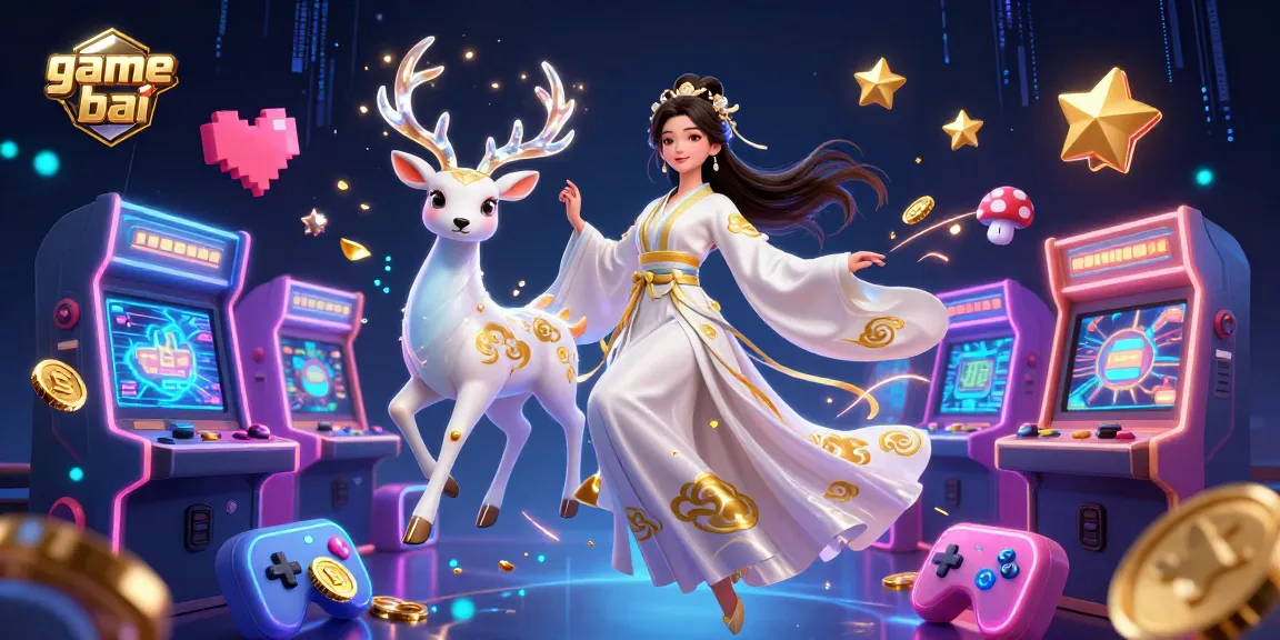 Engage in game bai excitement with a beautiful 3D illustration featuring vibrant gaming elements and rich visual detail.