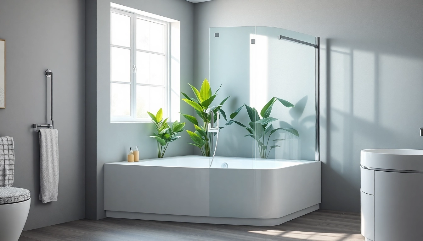 Die sonni Duschkabine 90x90 erstrahlt in einem stilvollen modernen Badezimmer mit eleganten Designelementen.
