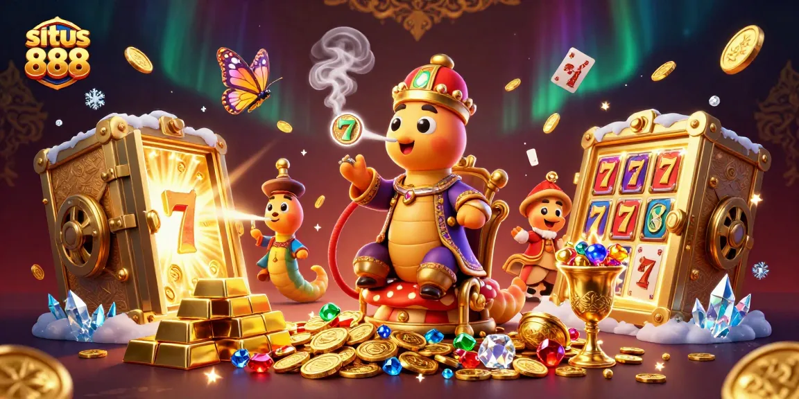 Spin the reels for big wins at situs 888 with vibrant animated casino illustrations.