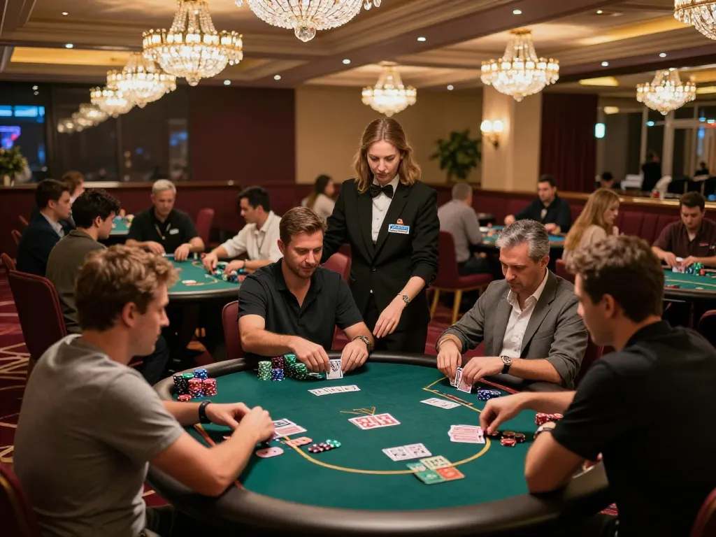 Players engage in poker action at cm88 online casino, showcasing dynamic gameplay and vibrant atmosphere.