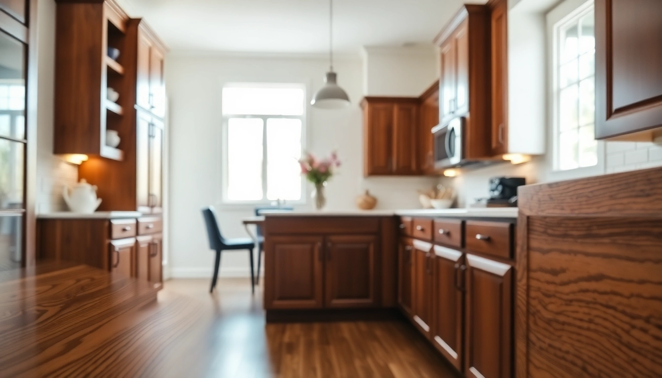 Cabinet Refacing Clearwater FL showcasing beautifully refreshed kitchen cabinetry with elegant wood textures.