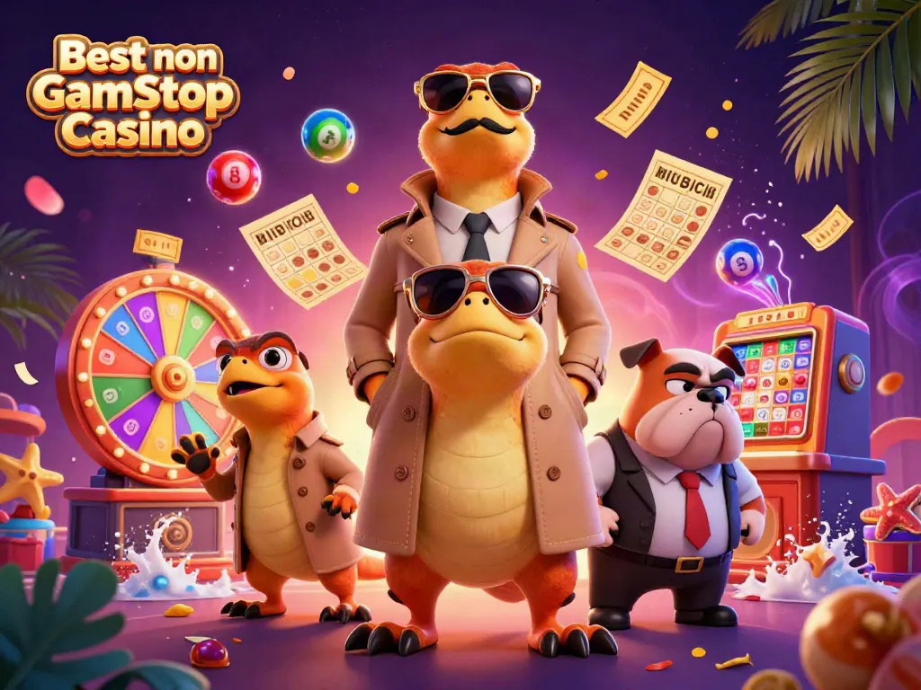 Experience thrills at the Best non Gamstop Casino as raptors in disguise try to enter a VIP lounge.