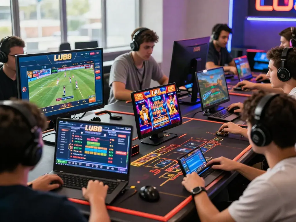 Players engaged on LU88 platform, showcasing vibrant online gaming activities.