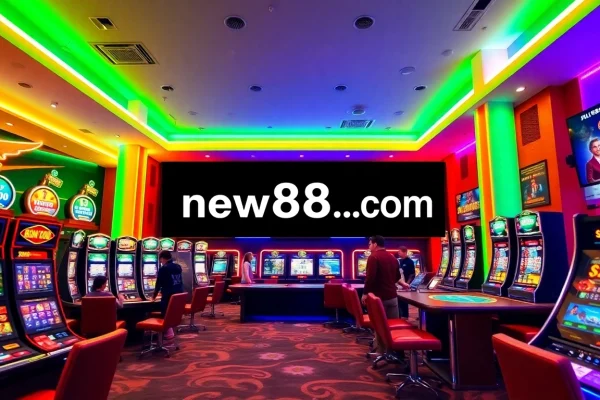 Exciting gaming scene at new88go.com, showcasing vibrant casino games and happy players.