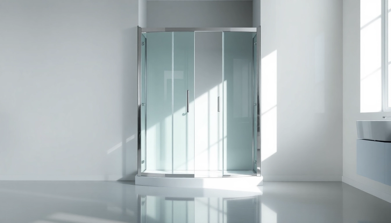 Elegant duschkabine 100x100 pendeltür in einem modernen Badezimmer-Setup.