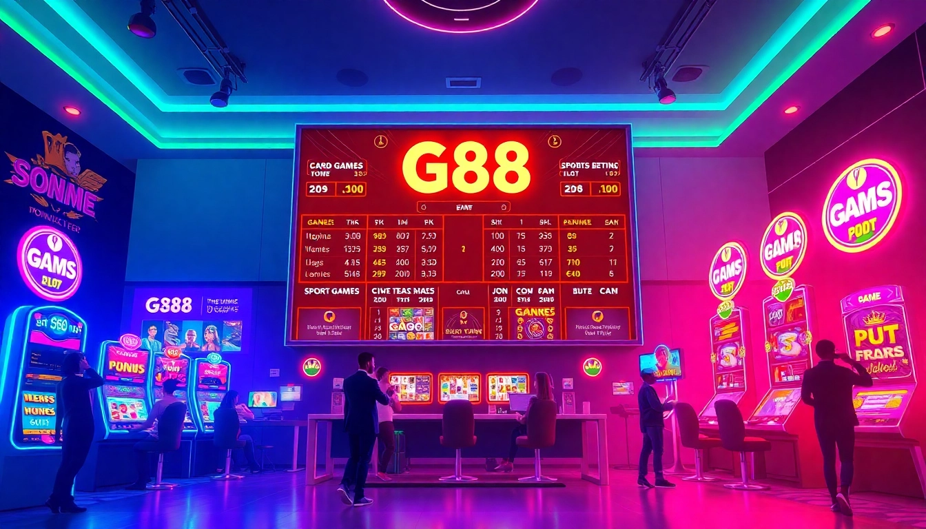 Engaging online betting environment featuring G88 services, showcasing exciting gameplay and vibrant atmosphere.